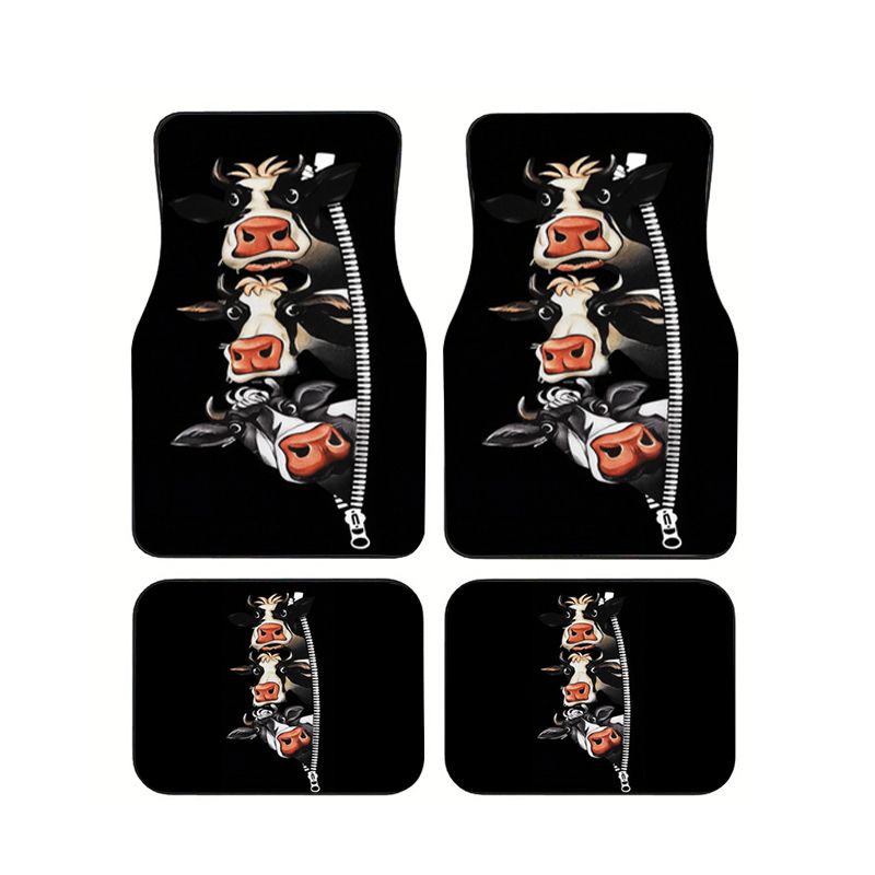 Cow Mat Rubber - Alfombrilla de coche con diseño de
