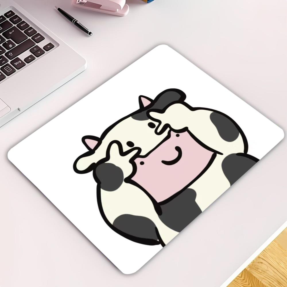 Cow Mat Rubber - Alfombrilla de Ratón Pequeña con Diseño