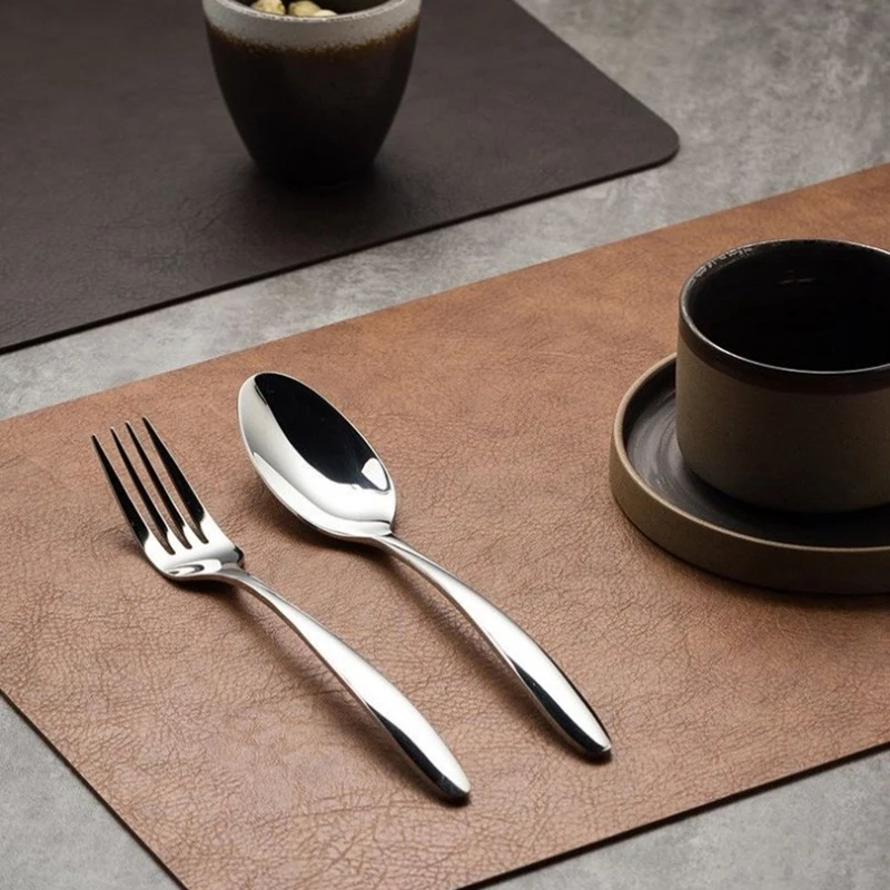 Cow Mat Rubber - Tapete de mesa de cuero reutilizable