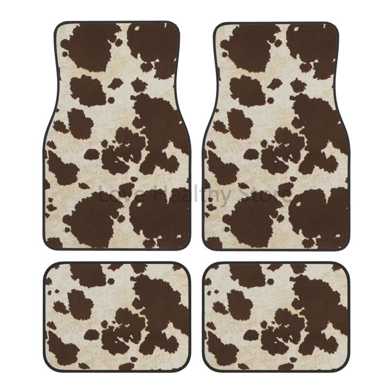 Cow Mat Rubber - Juego de 4 alfombrillas para coche