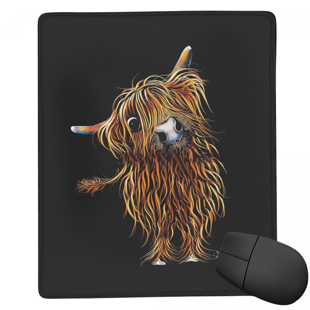 Cow Mat Rubber - Alfombrilla para ratón con estampado de