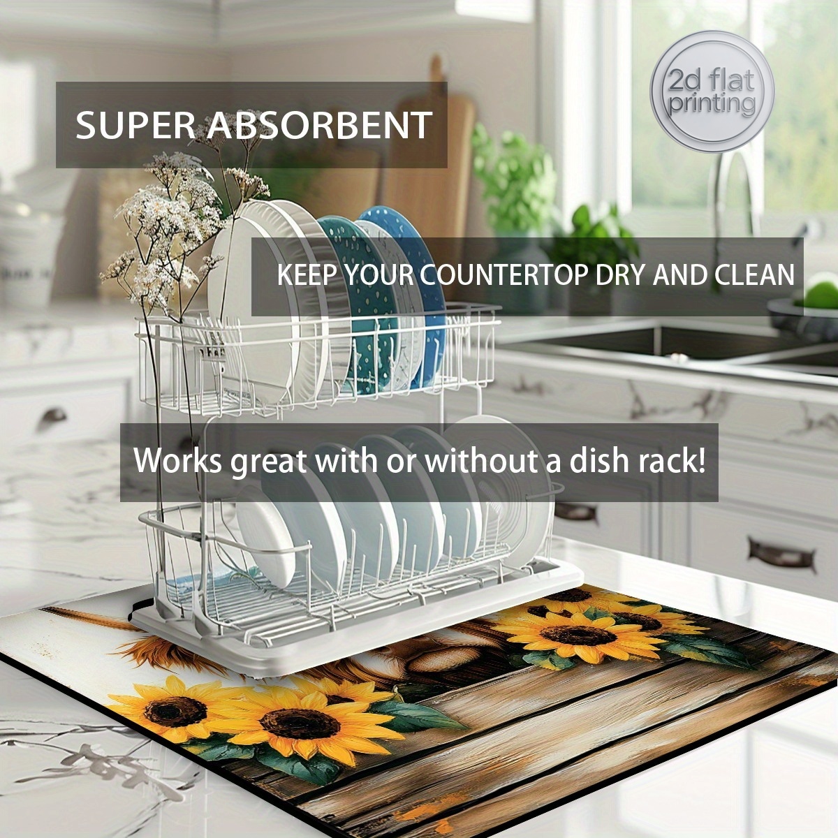 1 tapete decorativo para secar - Cow Mat Rubber reseña y precio